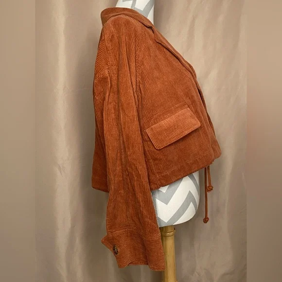 JOA Medium Dark Orange Corduroy Jacket - Picture 4 of 10